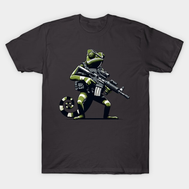 Tactical Cameleon Mastery Tee: Where Style Meets Stealth" T-Shirt by Rawlifegraphic